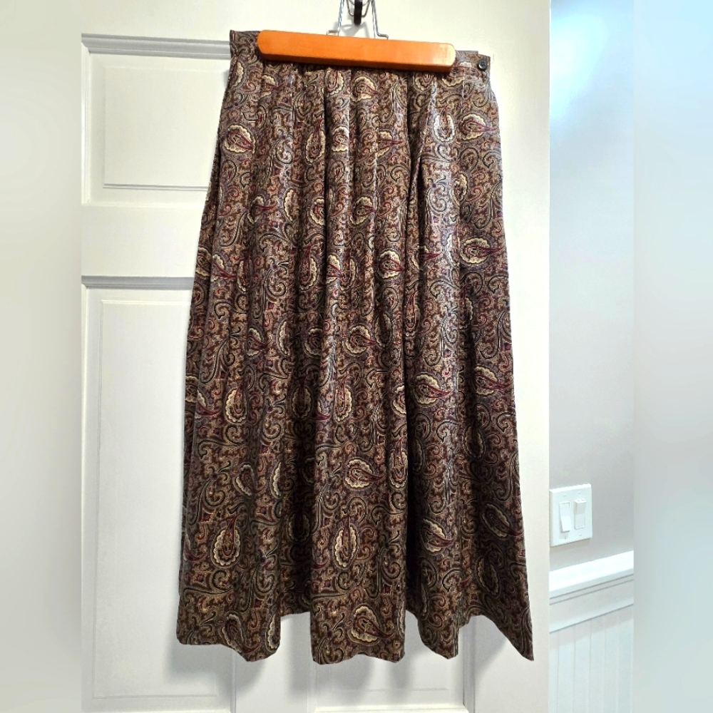 Vintage 100% Silk Skirt